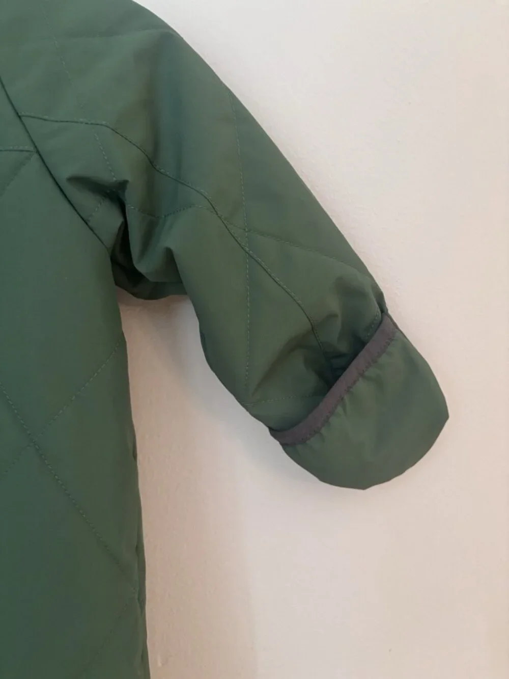 The North Face Infant 12-18M Snowsuit Green Quilted Hooded Bunting One Piece